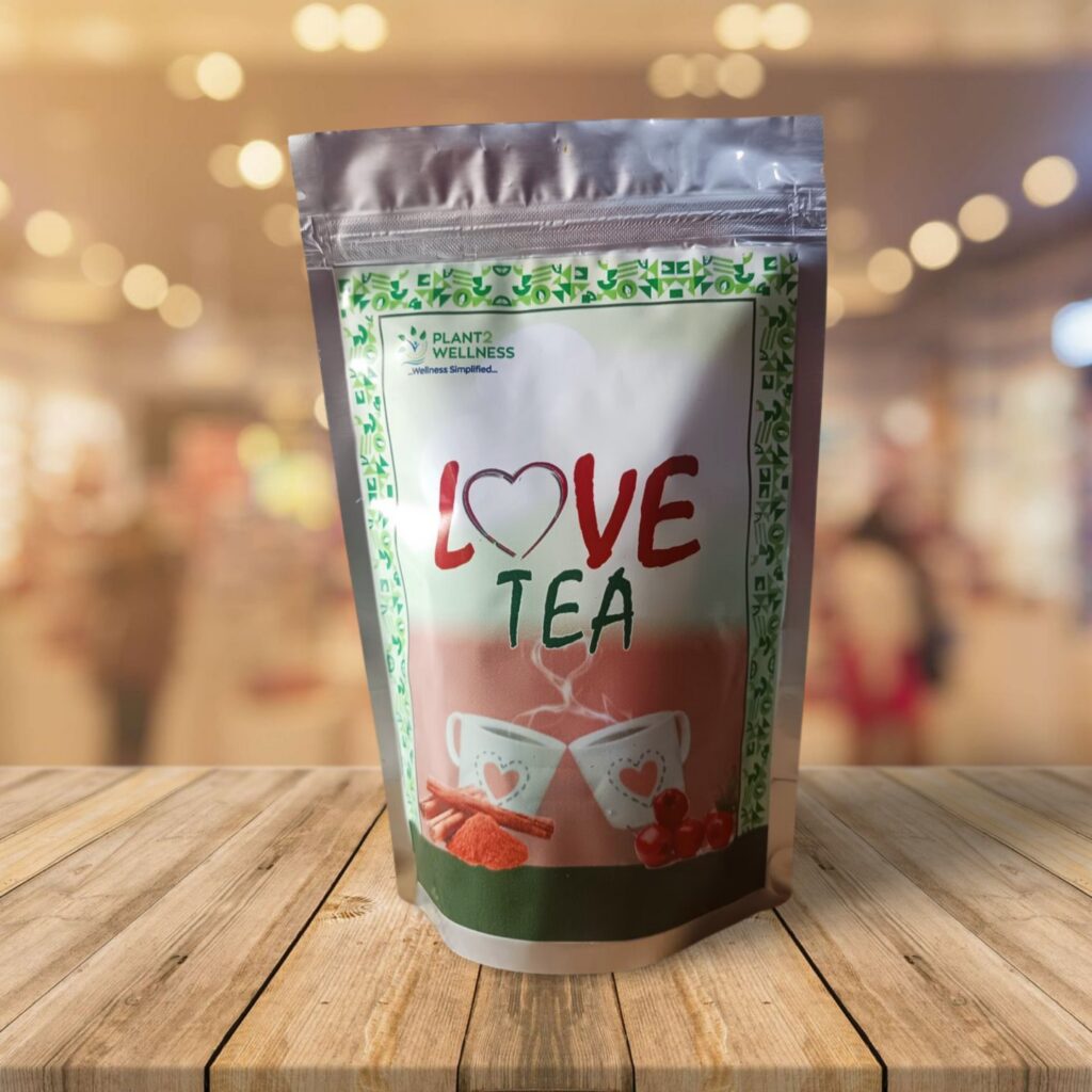 Love Tea manufactured by Plant2wellness. This tea contains herbs that improve the female libido.